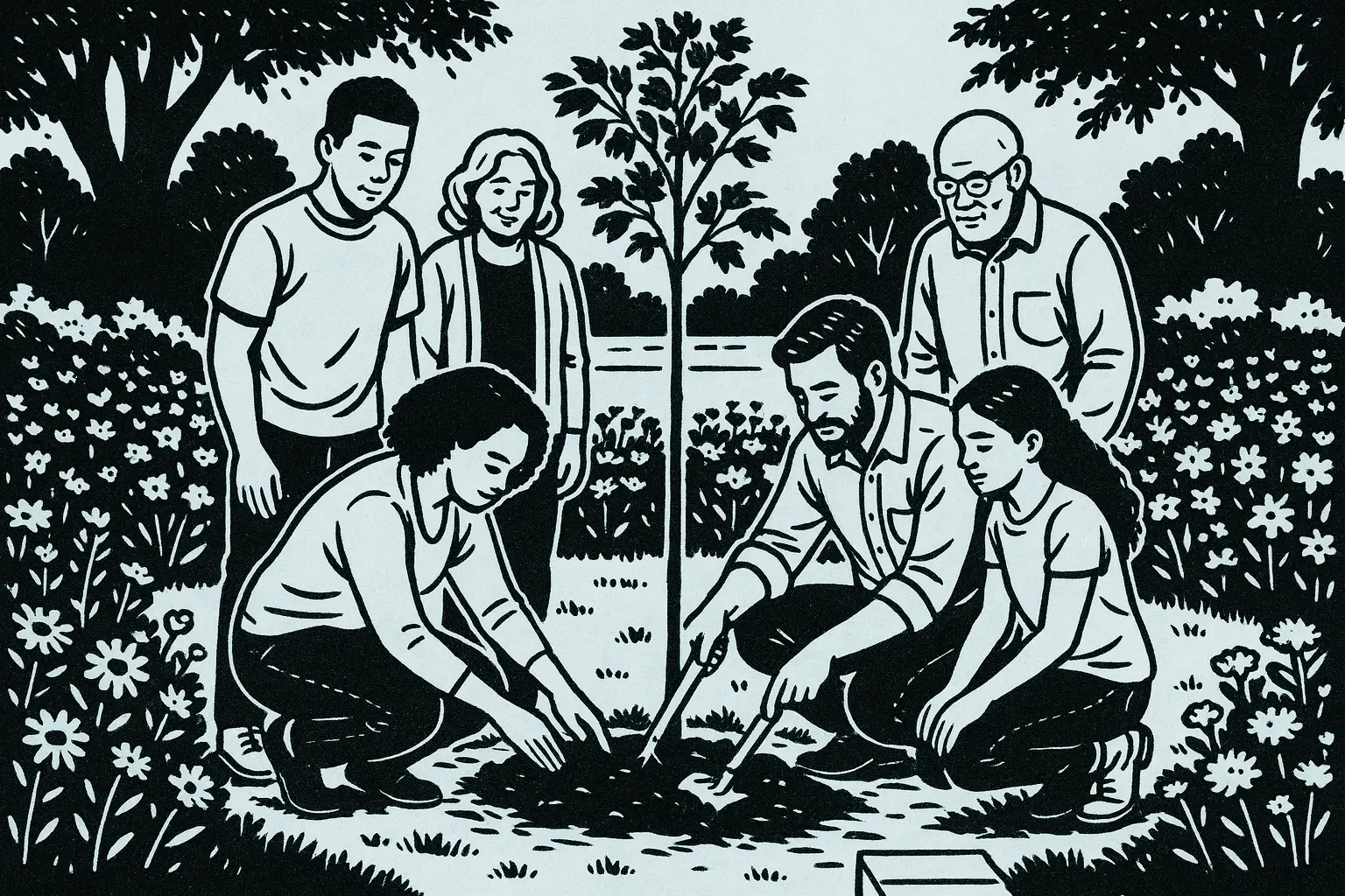 Planting a tree in honor of a loved one